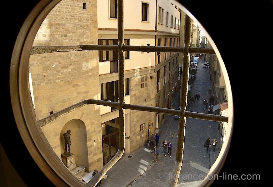 A view down Borgo San Jacopo from one of the gated windows of the Vasari Corridor borgo-san-jacopo-vasari-corridor.jpg